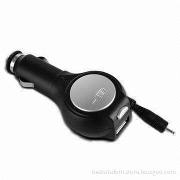 Dual Use Car Charger with 12 to 24V DC Input Voltages and 4.2 to 9V DC Output Voltages